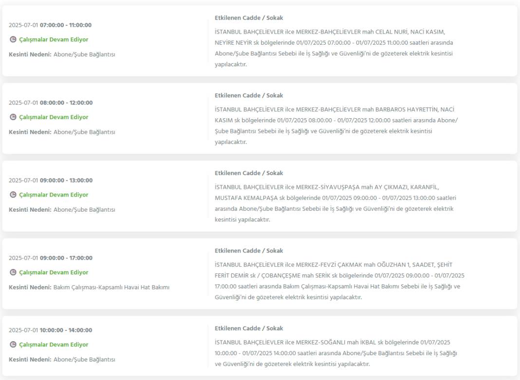 Bu geceden itibaren başlıyor: İstanbul'un 24 ilçesinde dev elektrik kesintisi 27